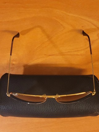 Gafas Ray-Ban Aviator 55mm Marrón Dorado
