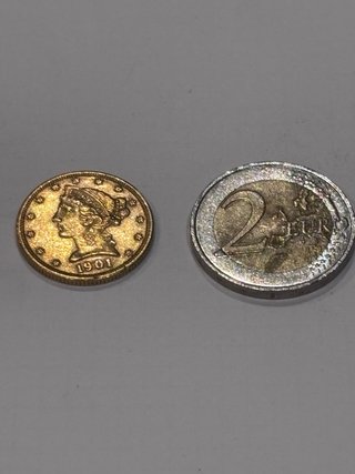 Moneta d'oro da 5$ USA del 1901 (Half Eagle)