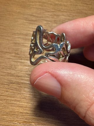 Anillo Plata de Ley Diseño Calado.