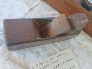 Lote 2 Cepillos Carpintero Madera Vintage