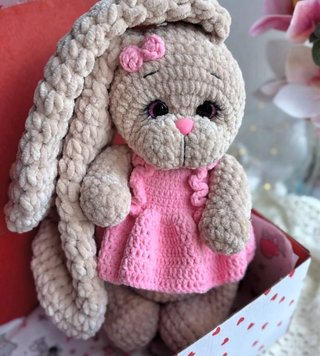 Peluche Conejo Rosa Hecho a Mano solo por encargo