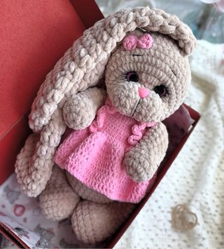Peluche Conejo Rosa Hecho a Mano solo por encargo