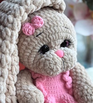 Peluche Conejo Rosa Hecho a Mano solo por encargo