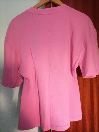 Camiseta rosa manga corta