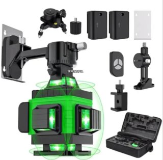 NIVEL LÁSER 3D 12 LÍNEAS 2 BATERÍAS Y ACCESORIOS.