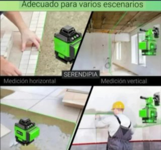 NIVEL LÁSER 3D 12 LÍNEAS 2 BATERÍAS Y ACCESORIOS.