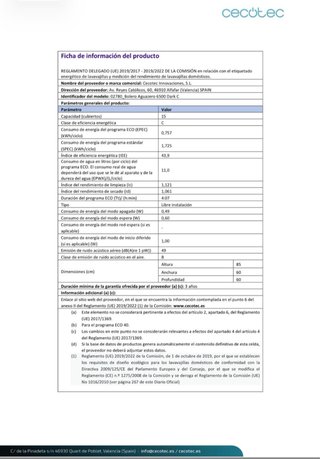 Lavavajillas Cecotec Inverter Plus