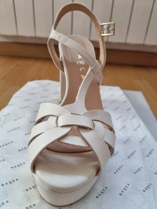 Sandalias Novia Blancas Tacon