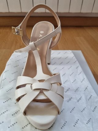 Sandalias Novia Blancas Tacon