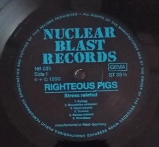 Righteous Pigs Stress Related LP Vinilo 1990