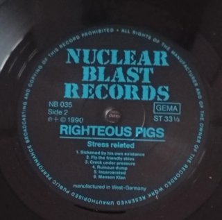Righteous Pigs Stress Related LP Vinilo 1990