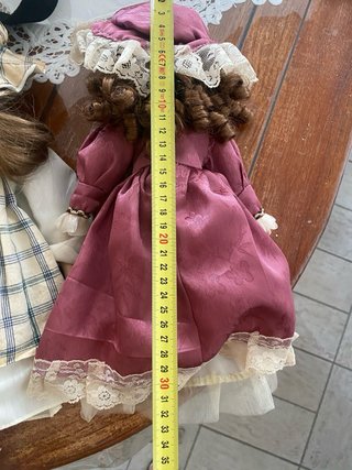 Tre stupende bambole porcellana vintage