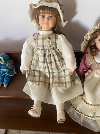 Tre stupende bambole porcellana vintage