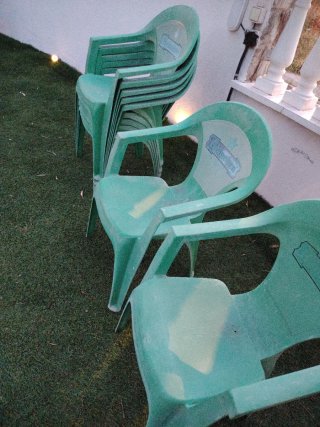7 Sillas Heineken Verdes Exterior
