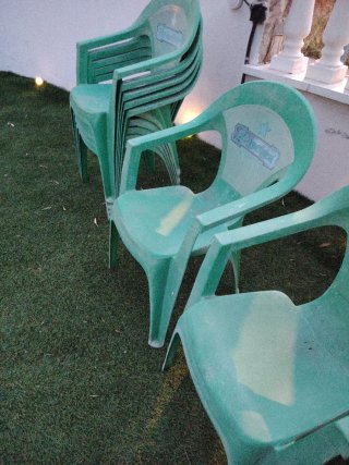 7 Sillas Heineken Verdes Exterior