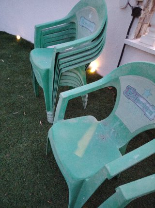 7 Sillas Heineken Verdes Exterior