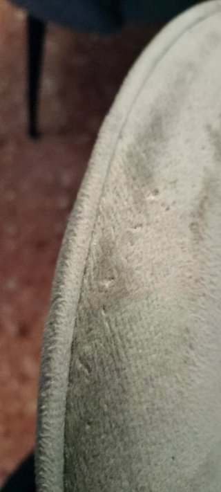 Juego de 6 sillas de terciopelo gris.