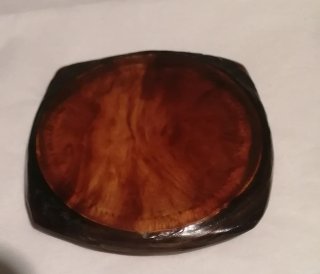 Scatola porta cipria con scena dipinta
