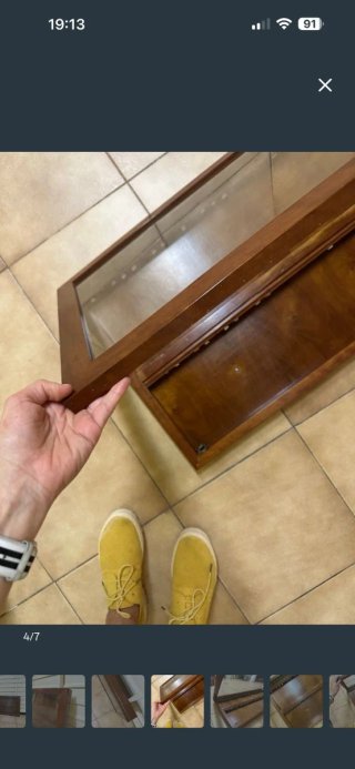 Vitrina madera y cristal