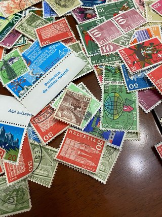 Lote Sellos Antiguos Helvetia Mezclados