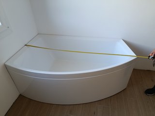 Vasca da bagno in vetroresina 165x90 cm