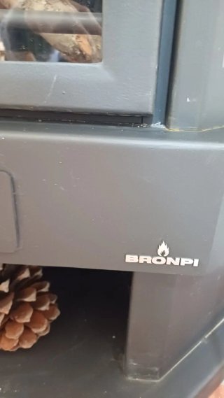 Estufa Bronpy Negra Cristal Metal