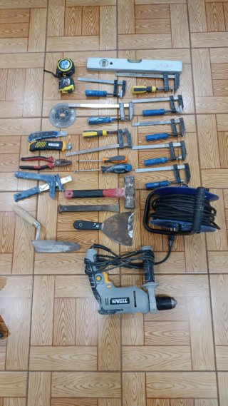 Lote herramientas: taladro, radial, etc.
