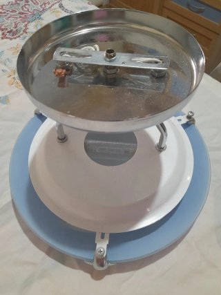Lámpara de techo juvenil azul y plata