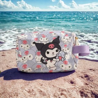 Neceser Kuromi Morado y Negro