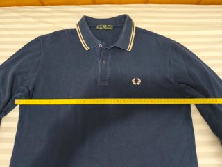Polo Fred Perry Manga Larga Azul Marino