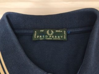 Polo Fred Perry Manga Larga Azul Marino