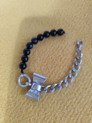 Pulsera de plata  Tous y anillo