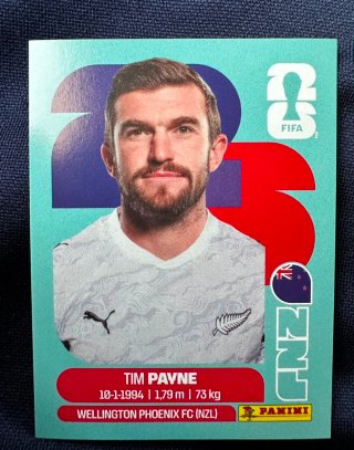 Cromo Tim Payne Mundial 2026