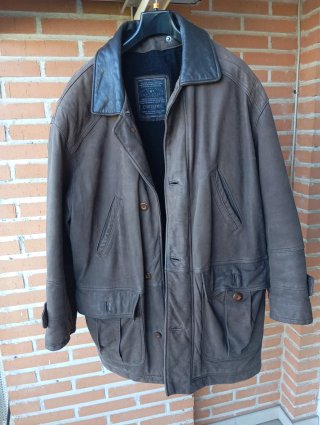 Chaquetón Piel Cortefiel Vintage