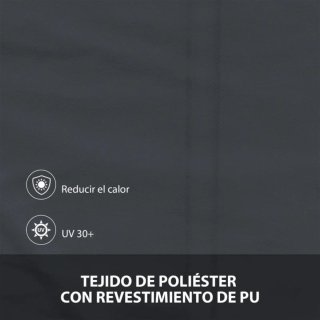 Toldo de tela negro