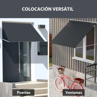 Toldo de tela negro