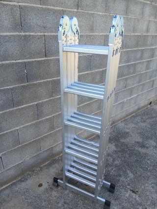 Escalera extensible aluminio 5m extendida