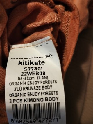 3 body manica lunga Kitikate 1/3 mesi