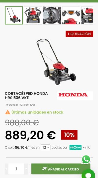 Cortacésped Honda HRS 536c