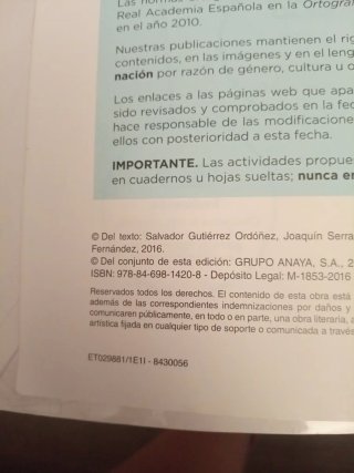 Lengua y literatura, ESO 2: unidades 1 a 4; Vol...