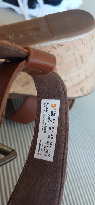 Sandali Timberland con zeppa marrone n.39