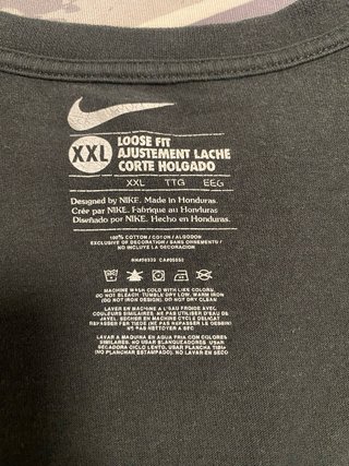Camiseta Nike Football Talla XXL Negra y Dorada