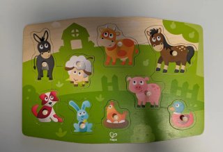 Puzzle in legno Hape animali fattoria