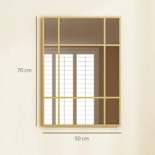 Espejo decorativo dorado con marco metálico