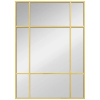Espejo decorativo dorado con marco metálico