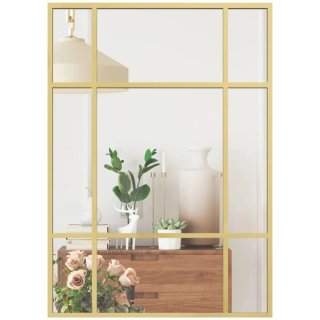 Espejo decorativo dorado con marco metálico