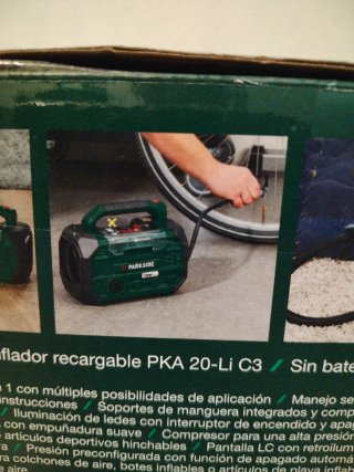 Parkside Compresor e Inflador Recargable 20V