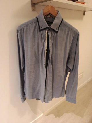 Camisa Zara Hombre Talla L Azul