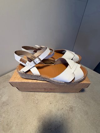 Alpargatas Toni Pons Piel Blancas