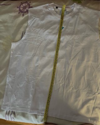 Camiseta Gymshark sin mangas blanca